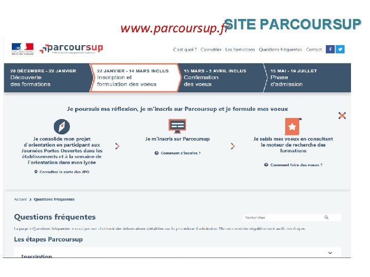 www. parcoursup. fr. SITE PARCOURSUP 13 