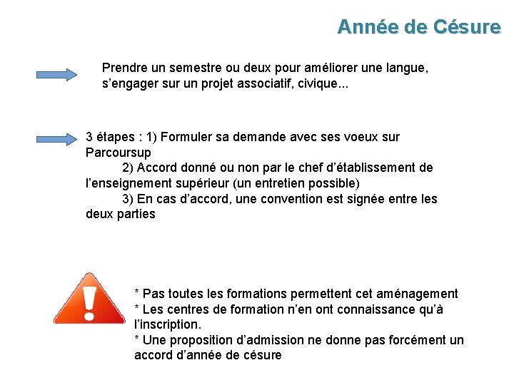 Année de Césure Prendre un semestre ou deux pour améliorer une langue, s’engager sur