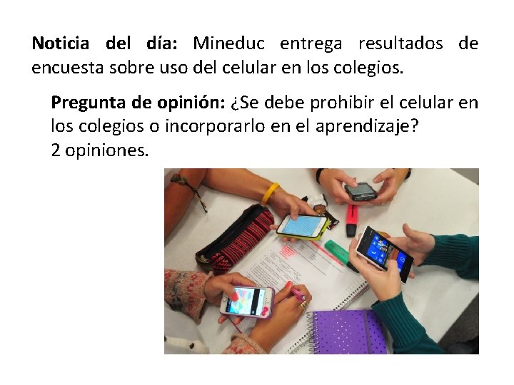 Plan de la clase Opinar sobre una noticia