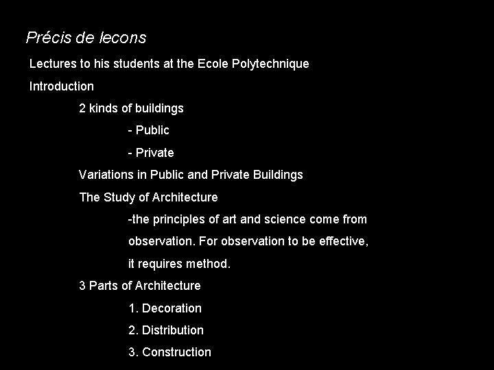 Précis de lecons Lectures to his students at the Ecole Polytechnique Introduction 2 kinds