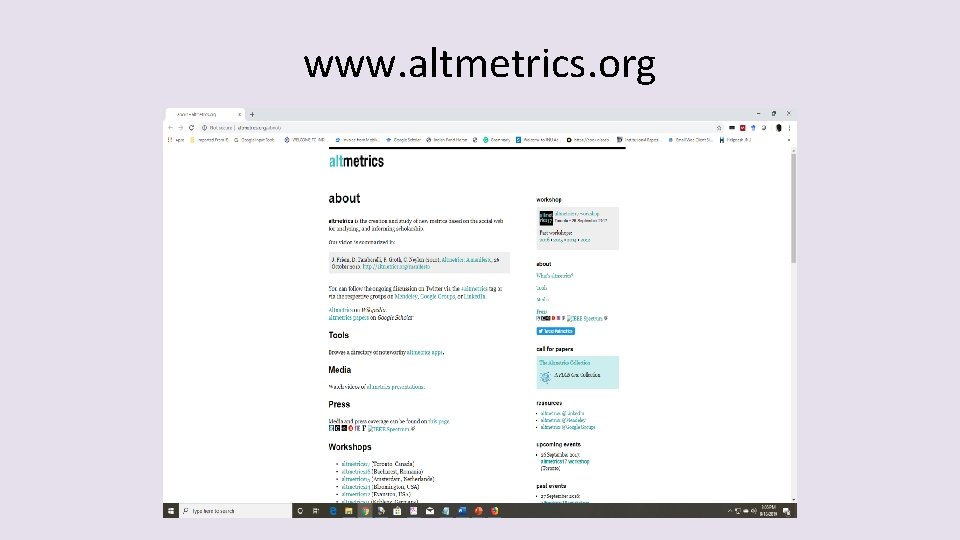 www. altmetrics. org 