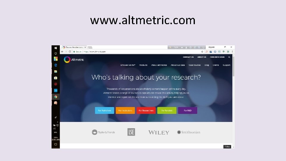 www. altmetric. com 