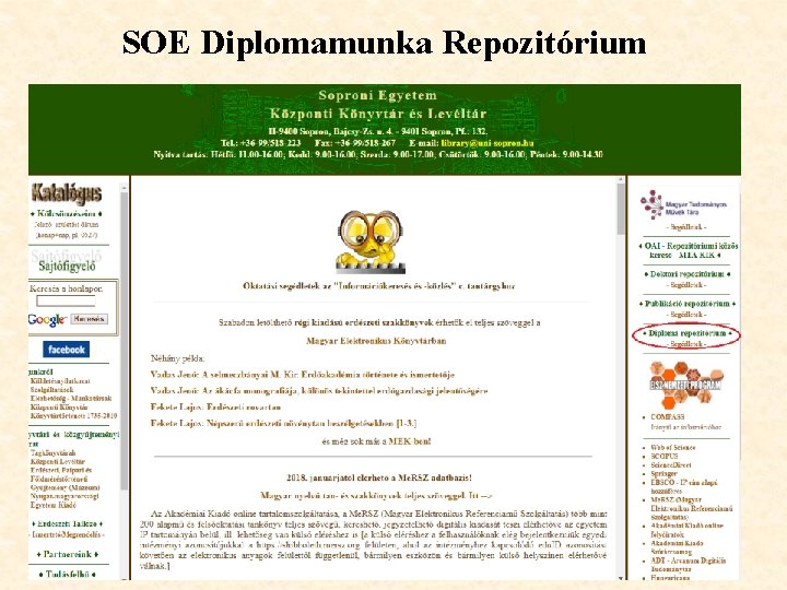 SOE Diplomamunka Repozitórium SOE Diplomamunka Repozitórium
