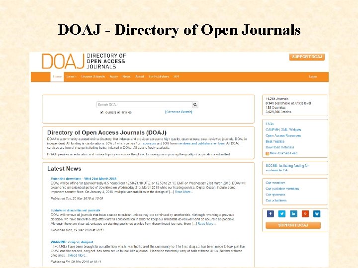 DOAJ - Directory of Open Journals 