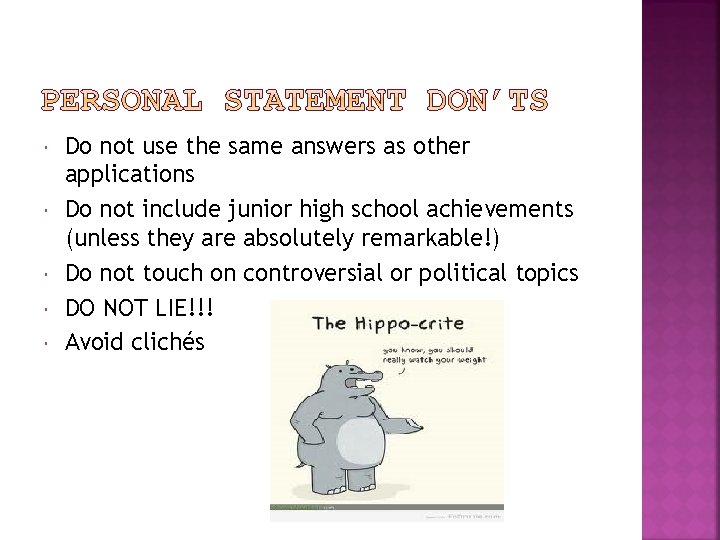  Do not use the same answers as other applications Do not include junior