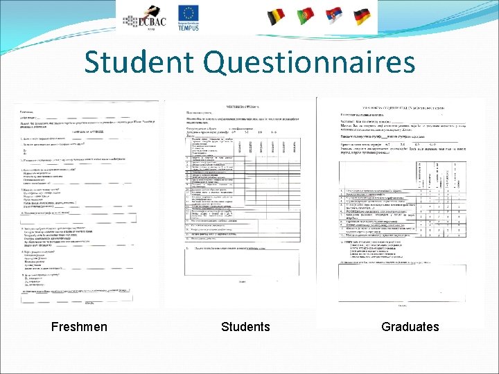 Student Questionnaires Freshmen Students Graduates 