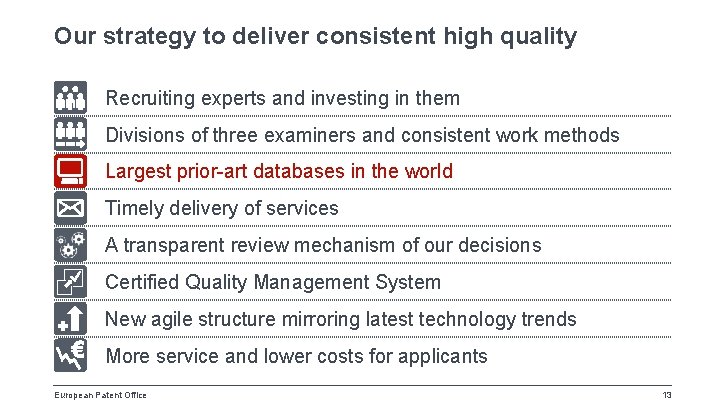 Our strategy to deliver consistent high quality Recruiting experts and investing in them Divisions