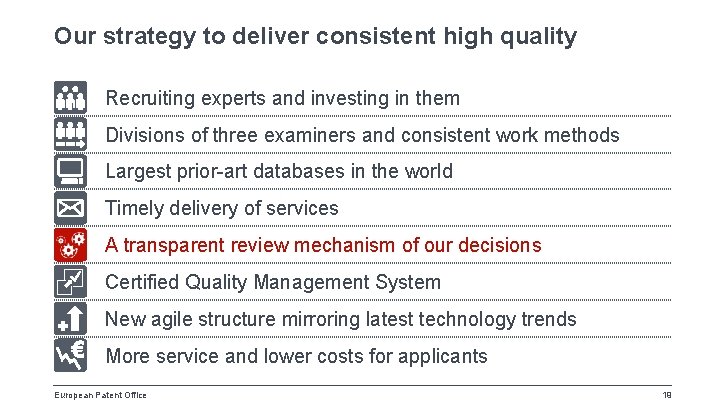 Our strategy to deliver consistent high quality Recruiting experts and investing in them Divisions