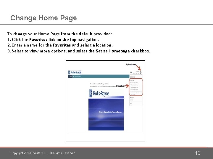 Change Home Page To change your Home Page from the default provided: 1. Click
