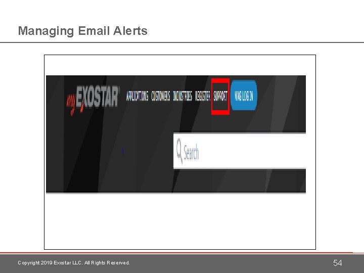 Managing Email Alerts Copyright 2019 Exostar LLC. All Rights Reserved. 54 