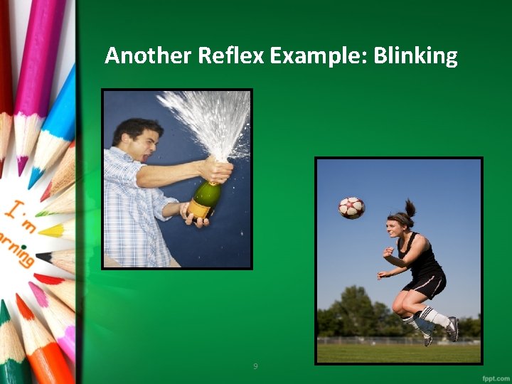 Another Reflex Example: Blinking 9 