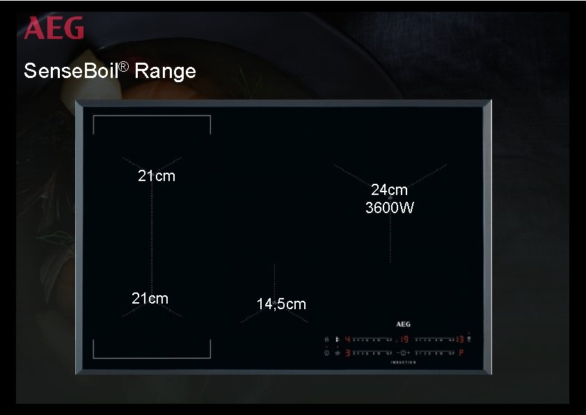 Sense. Boil® Range 21 cm 24 cm 3600 W 14, 5 cm 