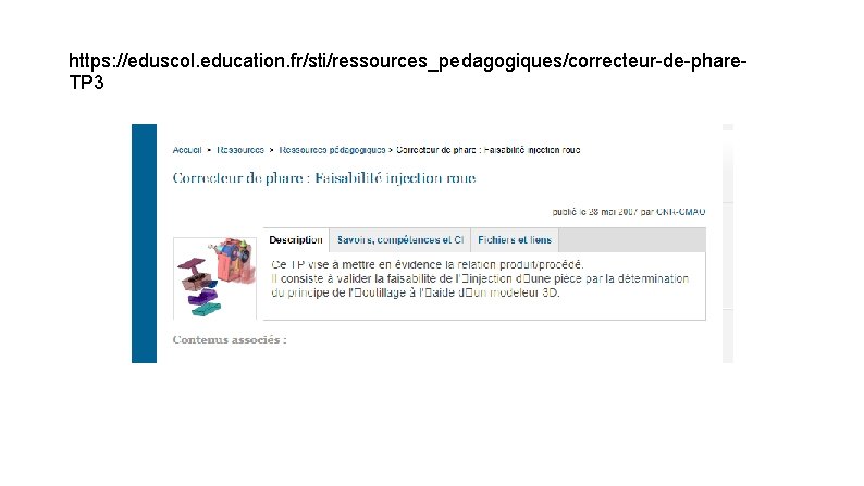 https: //eduscol. education. fr/sti/ressources_pedagogiques/correcteur-de-phare. TP 3 