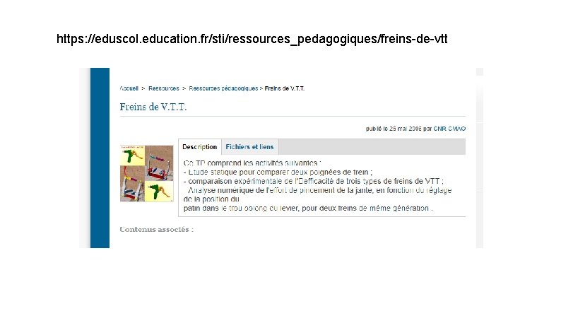 https: //eduscol. education. fr/sti/ressources_pedagogiques/freins-de-vtt 