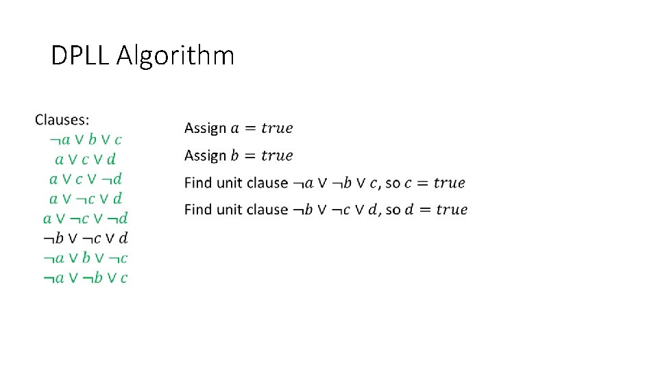 DPLL Algorithm 