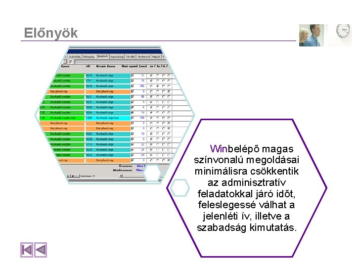 Előnyök A Winbelépő magas színvonalú megoldásai minimálisra csökkentik az adminisztratív feladatokkal járó időt, feleslegessé