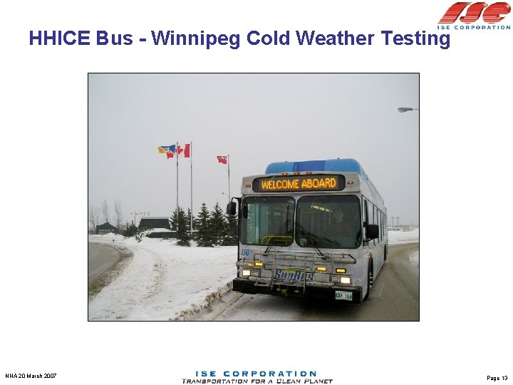 HHICE Bus - Winnipeg Cold Weather Testing NHA 20 March 2007 Page 13 