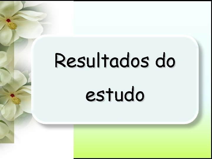 Resultados do estudo 