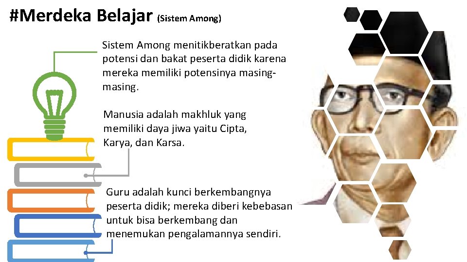 #Merdeka Belajar (Sistem Among) Sistem Among menitikberatkan pada potensi dan bakat peserta didik karena