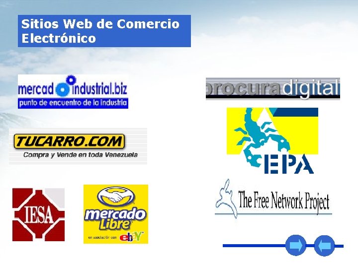 Sitios Web de Comercio Electrónico 