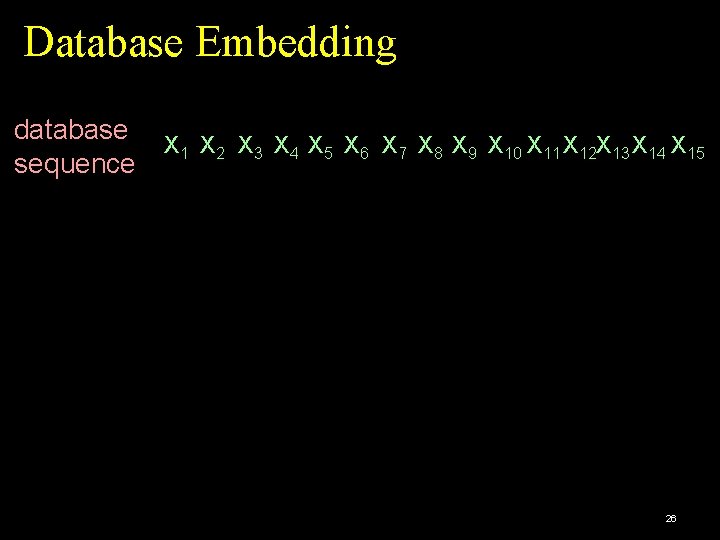 Database Embedding database X 1 X 2 X 3 X 4 X 5 X