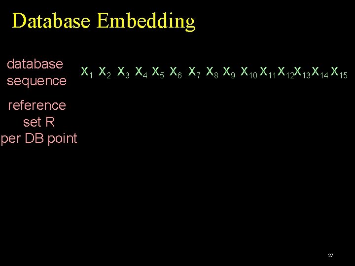 Database Embedding database X 1 X 2 X 3 X 4 X 5 X