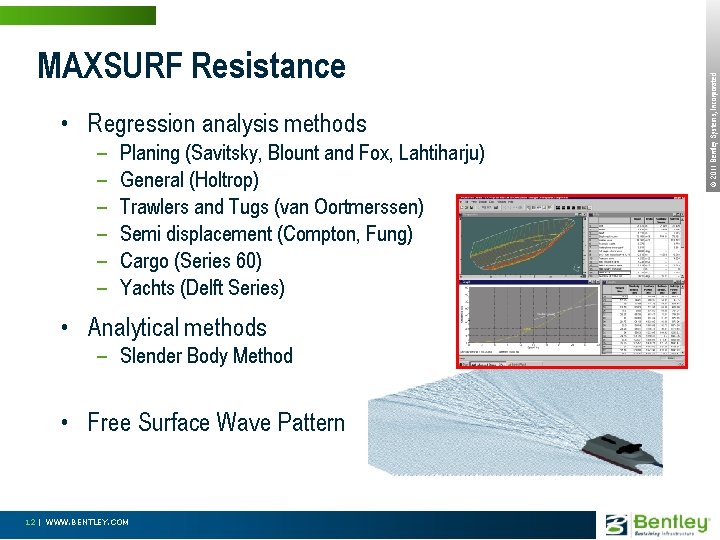  • Regression analysis methods – – – Planing (Savitsky, Blount and Fox, Lahtiharju)