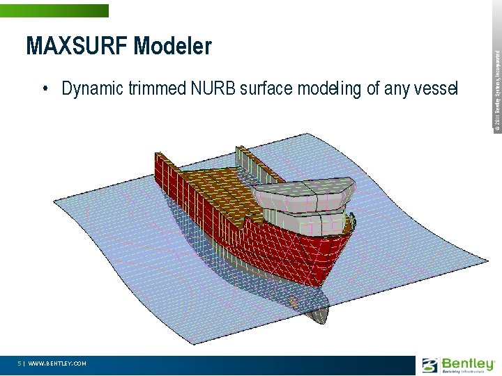  • Dynamic trimmed NURB surface modeling of any vessel 5 | WWW. BENTLEY.