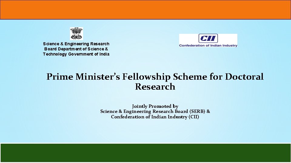 Science & Engineering Research Board Department of Science & Technology Government of India Prime