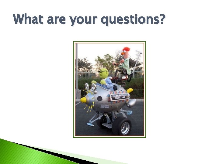 What are your questions? 