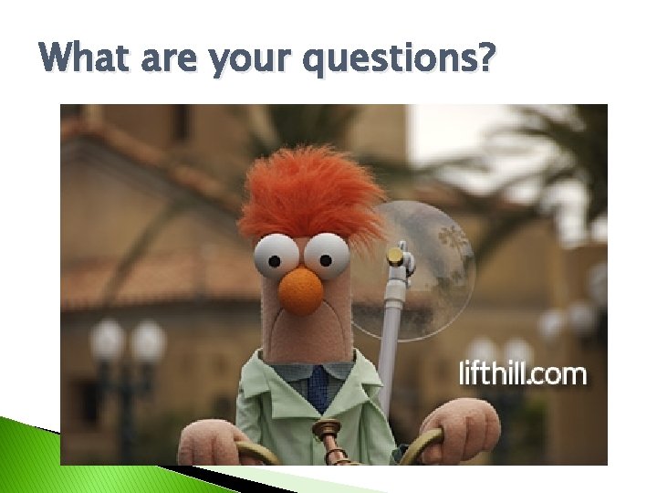 What are your questions? 