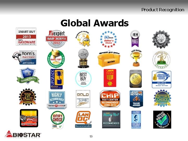 Product Recognition Global Awards 19 