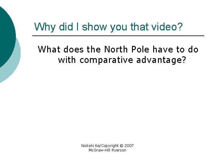 Why did I show you that video? What does the North Pole have to