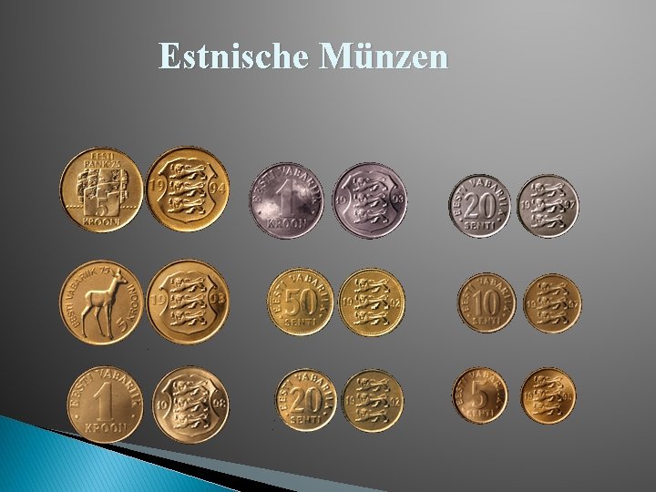 Estnische Münzen 