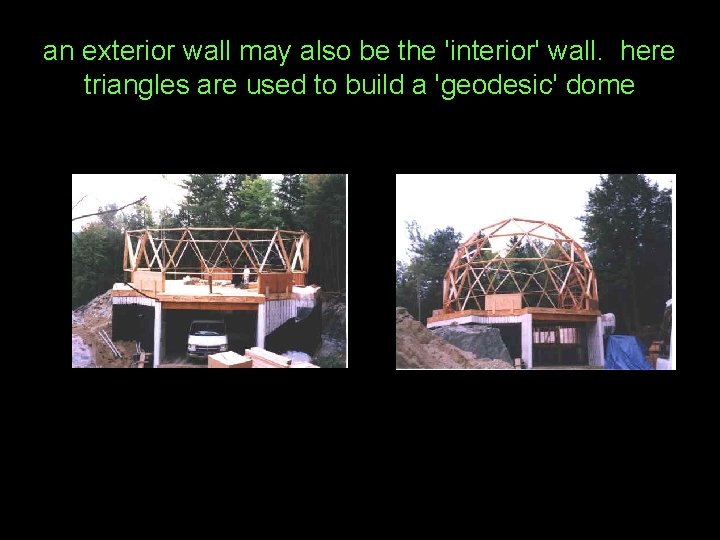 an exterior wall may also be the 'interior' wall. here triangles are used to