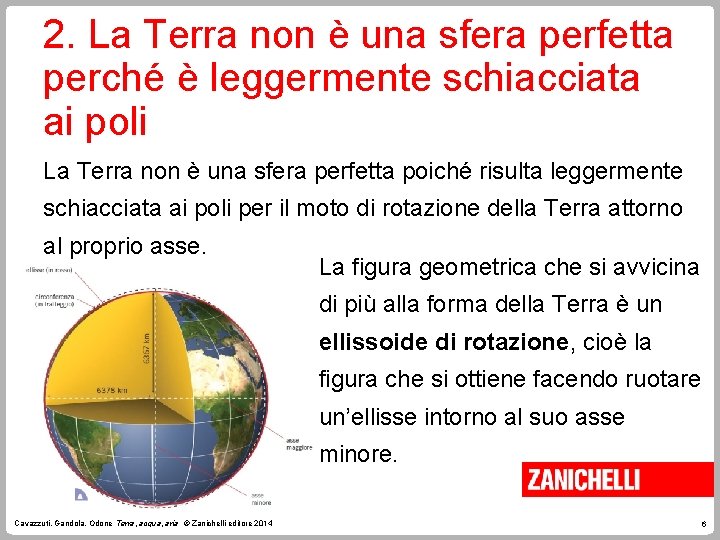 2. La Terra non è una sfera perfetta perché è leggermente schiacciata ai poli