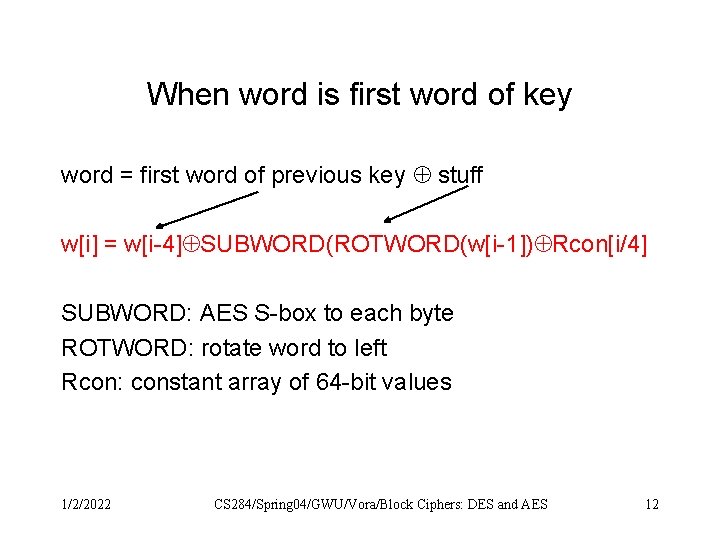 When word is first word of key word = first word of previous key