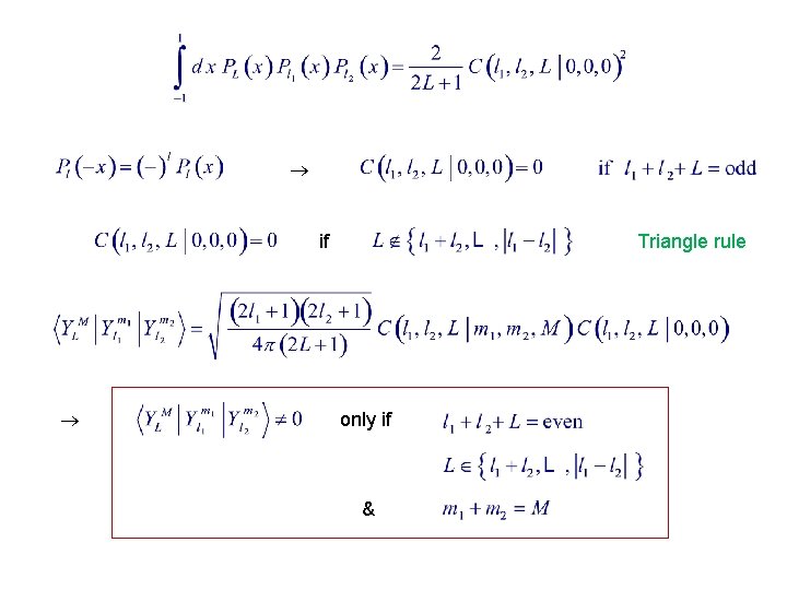  if Triangle rule only if & 