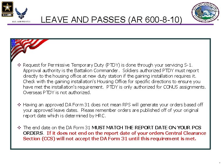 LEAVE AND PASSES (AR 600 -8 -10) v Request for Permissive Temporary Duty (PTDY)
