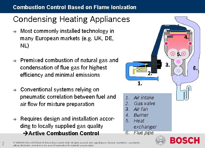 Combustion Control Based on Flame Ionization Condensing Heating Appliances è Most commonly installed technology