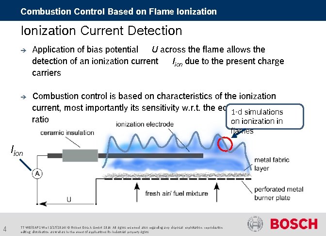 Combustion Control Based on Flame Ionization Current Detection è Application of bias potential U