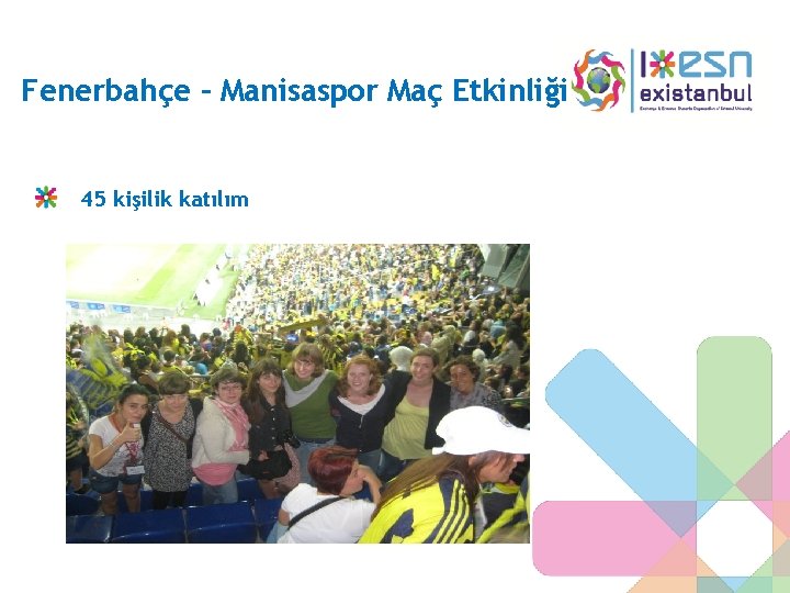 Fenerbahçe – Manisaspor Maç Etkinliği 45 kişilik katılım 