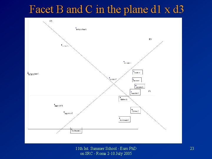 Facet B and C in the plane d 1 x d 3 11 th