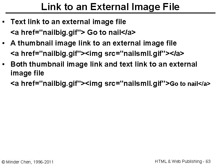 Link to an External Image File • Text link to an external image file