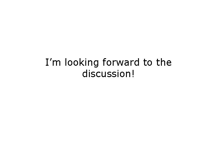 I’m looking forward to the discussion! 