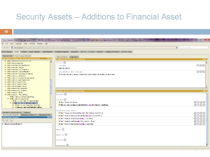 Security Assets – Additions to Financial Asset 10 