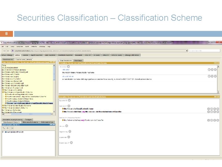 Securities Classification – Classification Scheme 8 