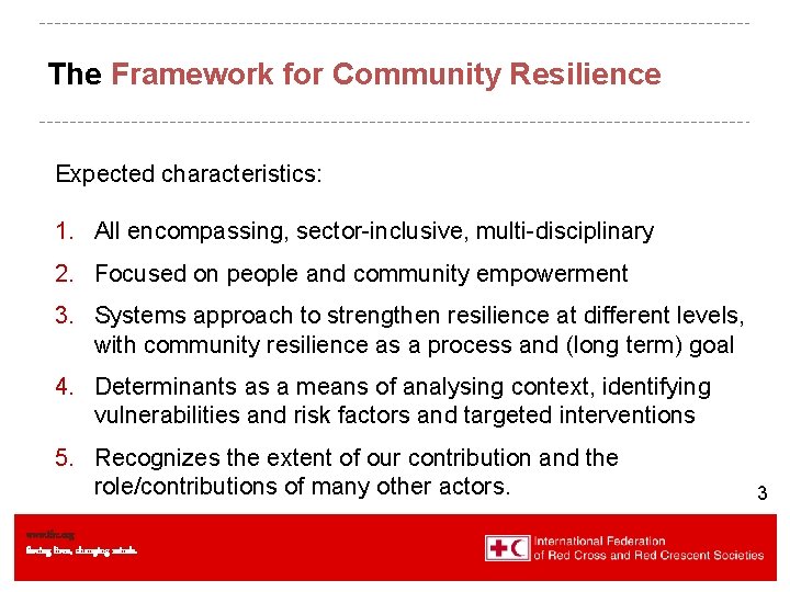 The Framework for Community Resilience PSD Offsite The 15 Roadmap Oct 2012 to Resilience