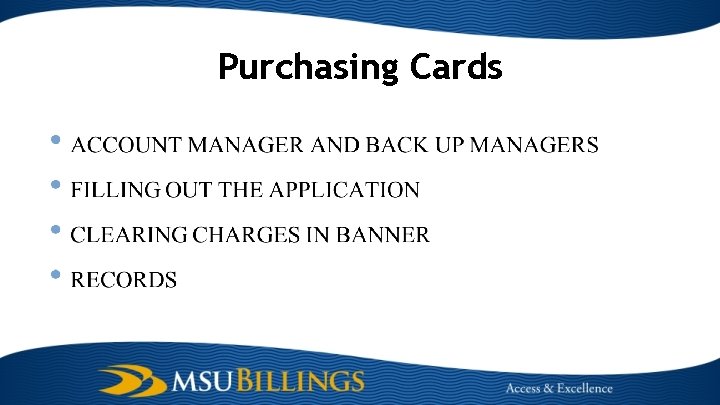 Purchasing Cards 