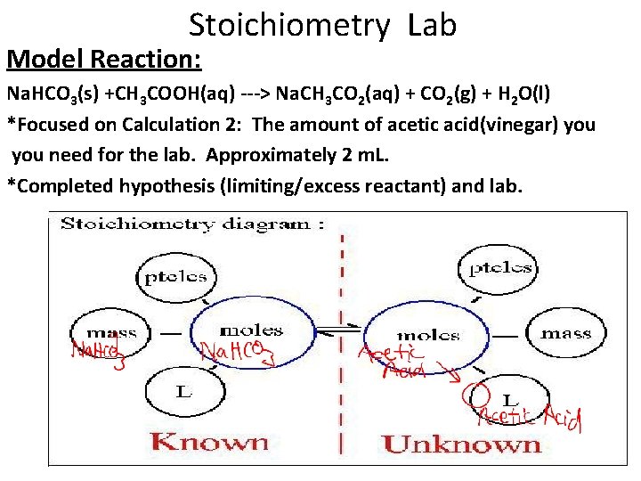 Stoichiometry Lab Model Reaction: Na. HCO 3(s) +CH 3 COOH(aq) ---> Na. CH 3